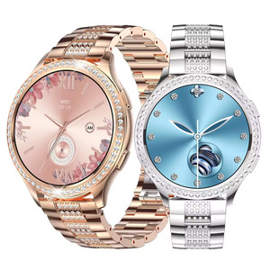 Montre connectée intelligente pour femme AK53 Diamond Lady Fitness, montre de luxe pour femme, santé <span class=keywords><strong>physiologique</strong></span> féminine, appel Bluetooth BT - Product Image 1