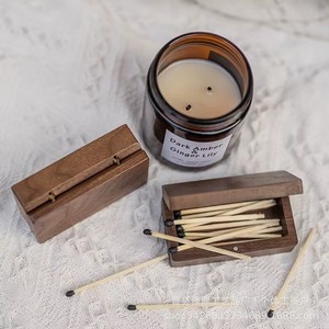 Caja de cerillas de madera personalizada con impresión de logotipo, duradera, para cerillas, cajas de cigarros, embalaje de regalo para aromaterapia - Product Image 2