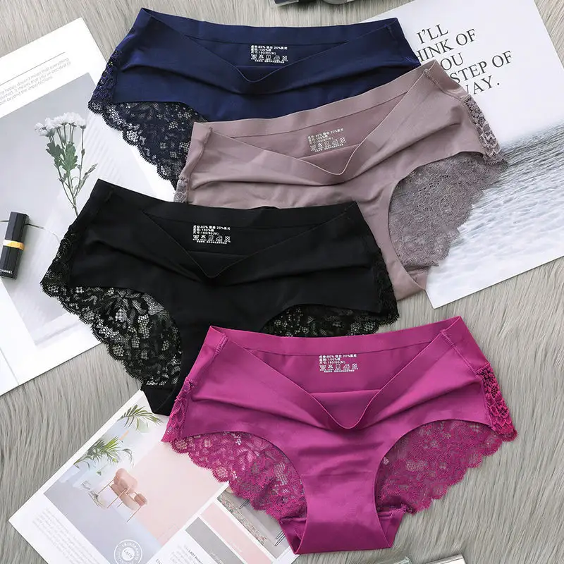 Ice Silk Lace Underwear Breathe Women's Panties