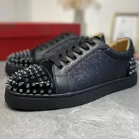Wholesale Factory Christian-Louboutin-Louis-Vuitton Sports Sneaker High  Black Cl Rivet Shoes - China Designer Shoes and Men Shoe price