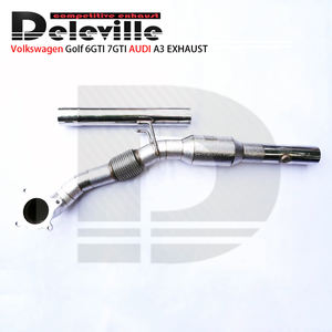 Tuyau de descente en acier inoxydable Deleville 304 adapté pour Volkswagen <span class=keywords><strong>Golf</strong></span> 6 <span class=keywords><strong>GTI</strong></span>/<span class=keywords><strong>Golf</strong></span> <span class=keywords><strong>7</strong></span> <span class=keywords><strong>GTI</strong></span> <span class=keywords><strong>Golf</strong></span> 6/<span class=keywords><strong>7</strong></span> <span class=keywords><strong>GTI</strong></span> modifié avec downpip de catalyseur - Product Image 3