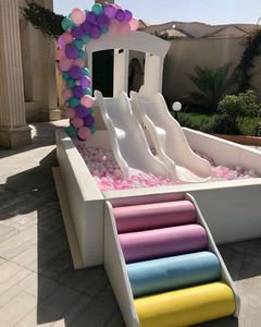 <span class=keywords><strong>Pas</strong></span> <span class=keywords><strong>cher</strong></span> rose pastel rose doux jeu tunnel pont aire intérieure jeu souple moderne enfant grimpeur location fête ensemble bébé doux jouer - Product Image 3