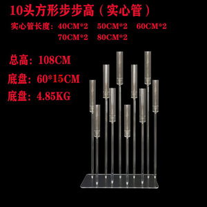 Nuevo estilo, candelabros de acrílico transparente de 118cm de altura, centro de mesa de boda, candelabros de cristal de <span class=keywords><strong>5</strong></span> brazos para decoración de fiestas y Mariage - Product Image 4