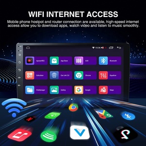 راديو سيارة بشاشة لمس IPS مقاس 9/10 بوصة، نظام أندرويد 12، ذاكرة 4+64 جيجابايت، مشغل وسائط متعددة مع DSP وCarplay ومخرج فيديو - Product Image 2