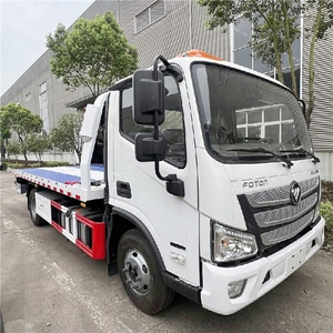 China Factory New FOTON 4X2 3Ton 4Ton Diesel Flat <b>Bed</b> Wrecker Road Rescue Rollback Truck - Product Image 1