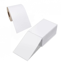 Excelente impermeable y a prueba de aceite 100X150 rollo de etiquetas de envío directo 4X6 pulgadas pegatina de impresora térmica para embalaje