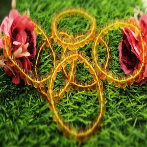 AAA+Quality Natural <b>Citrine</b> Round Shape Beaded <b>Bracelet</b> Gemstone <b>Citrine</b> Size 8MM Jewelry Making - Product Image 1