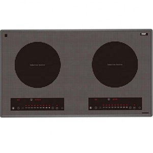 Table de cuisson à induction double tactile de haute qualité pour la maison, 2 foyers, cuisinière à induction électrique personnalisée avec verre noir - Product Image 1