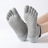 Chaussettes de yoga et de Pilates en coton écologique de luxe, à blocs de couleur, antidérapantes avec picots, pour femmes (lot)
