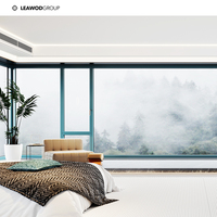 Ventana de vidrio de aluminio de personalización de gama alta, aislamiento térmico a prueba de sonido, ventanas de inclinación y giro para el hogar, Villa de lujo