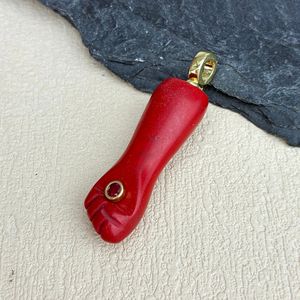 เครื่องประดับคริสตัลบำบัดรักษา จี้รูปมือกำปั้นแห่งความกล้าหาญ ประดับเพชรซิคอน สำหรับทำสร้อยคอ ต่างหู ด้วยตัวเอง เครื่องประดับพลังเรกิ ของขวัญนำโชค - Product Image 6