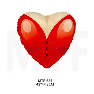 MTF تصنيع 18 بوصة على شكل قلب عيد الحب الزفاف حزب مثير حار سيدة احباط بالون مملوء بالهليوم الصدرية