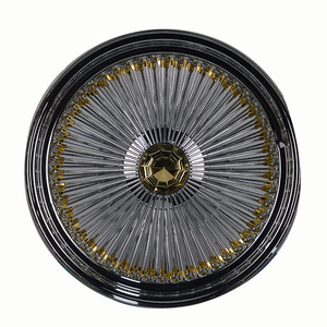 Todo oro/oro central/todas las ruedas de alambre plateado 100/72 radios cruzados/Rectos 13/<span class=keywords><strong>14</strong></span>/15/17/18/20/22 llantas de coche clásicas al por mayor - Product Image 4