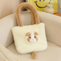 Sac à dos en peluche douce en forme d'animal, trois styles adorables, poignées moelleuses, grande capacité, tailles personnalisées pour usage quotidien, cadeau unisexe