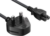 Câble d'alimentation UK SYONG avec fiche Schuko, Ø ext. 6,8 mm, 0,5 mm² 3*0,2*16, 3 broches, câble d'alimentation UK IEC C5 BC, câble de qualité supérieure pour ordinateur portable