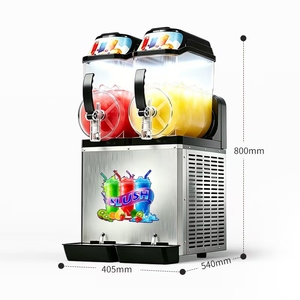 Machine à slush professionnelle Have Light <span class=keywords><strong>SM212</strong></span> en acier inoxydable de qualité alimentaire, 2 réservoirs, 800W, pour table, couleur noire - Product Image 4