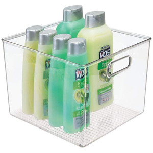 Nhự<span class=keywords><strong>a</strong></span> trong suốt lưu trữ bin với xử lý đ<span class=keywords><strong>a</strong></span> mục đích tổ chức hộp cho nhà, nhà bếp, vườn ươm, văn phòng - Product Image 4