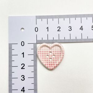 Accesorios <span class=keywords><strong>de</strong></span> Ropa <span class=keywords><strong>para</strong></span> Niños Yiwu, Bonito Botón <span class=keywords><strong>de</strong></span> Corazón con Cuentas, 4 Agujeros, Resina DIY, Forma <span class=keywords><strong>de</strong></span> Corazón, 25MM - Product Image 3