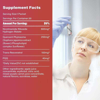 Capsules de NAD+ 1000mg de haute qualité, saveur baies, pour la réparation cellulaire, l'énergie, la concentration et le soutien antioxydant avec PQQ et Resvératrol