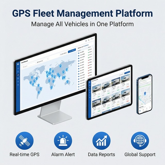 Professional Fleet Management Platform GPS Tracking System with PC & Android App Navigator
