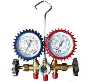 고품질 전기/가스 스테인리스 스틸 자동차 매니폴드 압력 게이지 툴 키트 R134a R404 자동차 수리용 새 제품 - Product Image 4