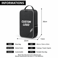 Sac à chaussures de golf personnalisé avec logo, sac de rangement portable pour baskets, sac de voyage pour chaussures avec trou de ventilation et poche en filet