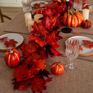Suspendus automne vignes Table porte d'entrée automne décor Thanksgiving décorations feuilles d'automne intérieur feuilles d'érable artificielles - Product Image 6