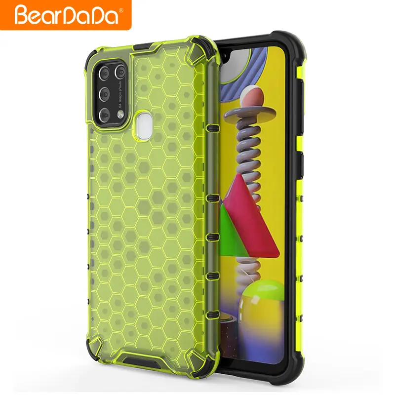 For Samsung M31 A12 A02S A32 A52 A72 5G Fashion Shockproof Bumper電話ケースAll Around Coverage Back Cover