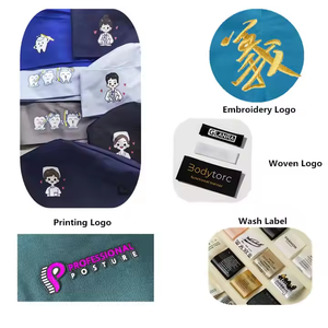 Logo ricamato da donna in tinta unita con cappuccio da lavoro con bottone e cravatta, infermiere, cappello a marsupio <span class=keywords><strong>per</strong></span> <span class=keywords><strong>capelli</strong></span> lunghi - Product Image 6