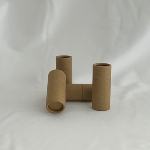 Envase cosmético biodegradable de cristal Kraft degradable redondo personalizado cilindro tubo embalaje desodorante palo contenedor - Product Image 5