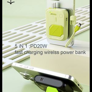Custom Logo Portable Powerbank Au//Uk Ac Plug 5-In-1 Wireless Charger Holder New Design 6 1 Magnetic Travel - Product Image 2