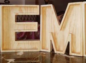 <span class=keywords><strong>Letras</strong></span> huecas rellenables de madera personalizadas - Product Image 2