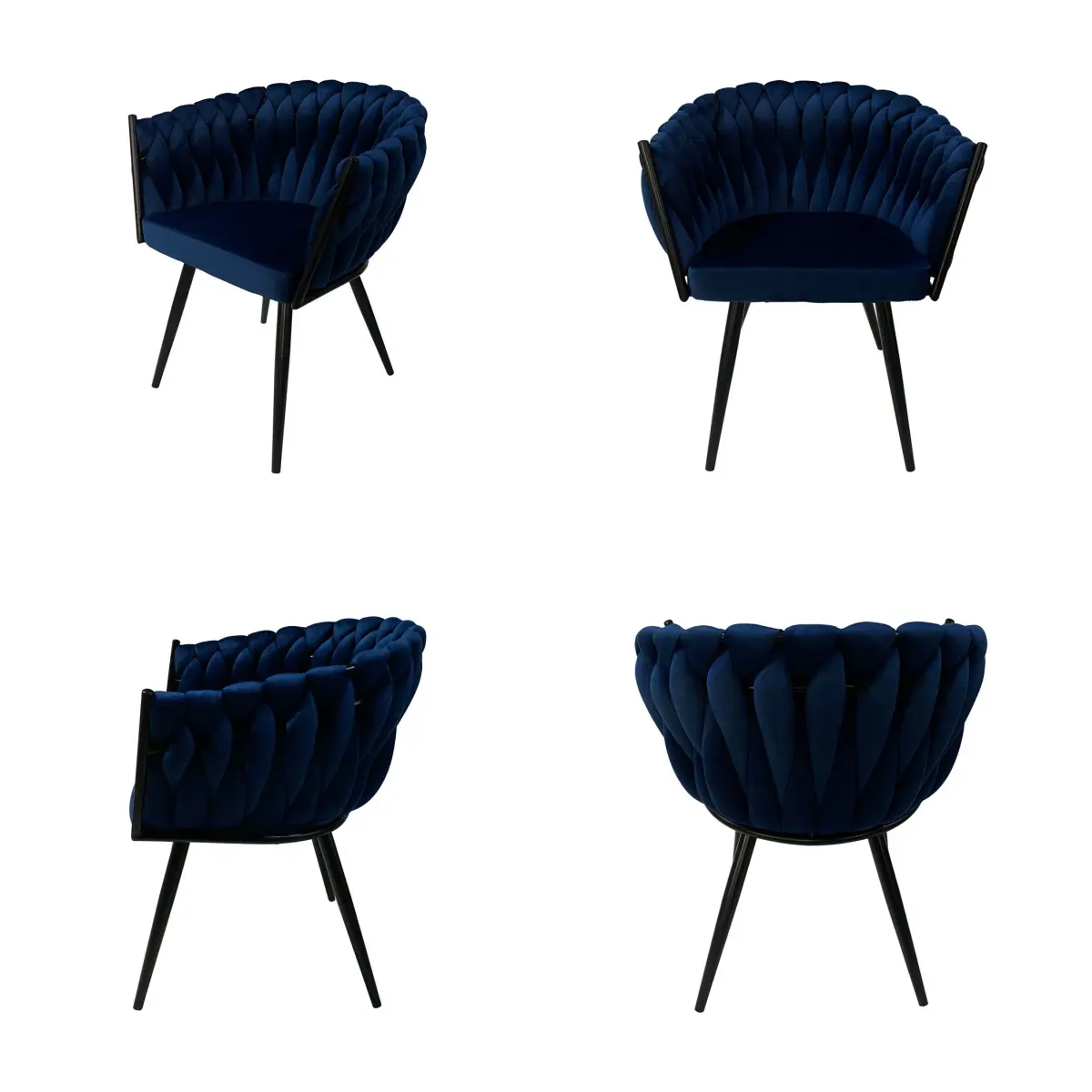 Fauteuil de loisirs moderne confortable en velours de luxe avancé maison salon chambre meubles de loisirs chaises de salle à manger