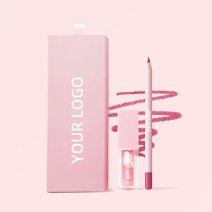 Set Hadiah Makeup Grosir OEM, Set Lip Liner dan Lip Gloss, Set Minyak Lip Plumper Pengubah Warna dengan Logo Kustom - Product Image 2