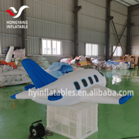 Avion publicitaire gonflable géant en tissu Oxford, modèle numérique d'avion blanc, avec souffleur d'air inclus, idéal pour fêtes et événements - Vente chaude