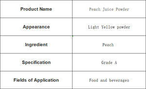 <span class=keywords><strong>Poudre</strong></span> de jus de pêche personnalisable, <span class=keywords><strong>poudre</strong></span> de fruit de pêche naturelle 80-200 Mesh pour thé Oolong à la pêche et ingrédients de desserts, approvisionnement en vrac - Product Image 2