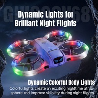 Drone Quadricoptère Mini 4 Axes 4DRC V68 avec Lumières LED Colorées, Lancement Manuel, Maintien d'Altitude, Jouet Aéronautique Acrobatique – Vente Directe Usine