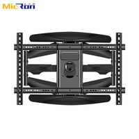 Soporte de Pared para TV de 55-85 Pulgadas, Comercial, para Cine en Casa, 68 kg, Movimiento Completo, Inclinación y Giro, VESA 600x400, Largo Alcance