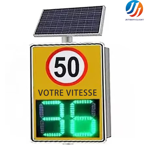 Panneau <span class=keywords><strong>radar</strong></span> solaire 35"X24" avec affichage clignotant de la limite de vitesse, retour d'information instantané et télécommande - Product Image 4