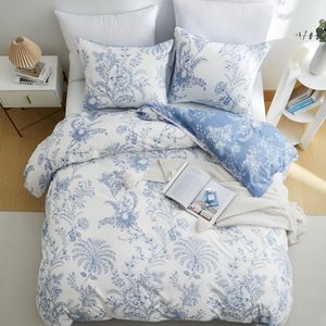 Hiện Đại Màu Xanh Thân Thiện Với Môi Trải Giường Vỏ Gối Sheets In <span class=keywords><strong>Comforter</strong></span> Set Cho Đôi Kích Thước Dệt Kỹ Thuật - Product Image 5