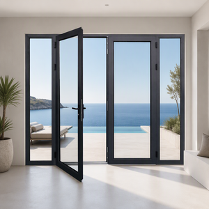 Porte de patio pour villa, jardin, maison, appartement, hôtel, entrée extérieure en aluminium, porte d'entrée personnalisée, moderne, résidentielle - Product Image 2