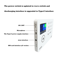 Système d'alarme anti-intrusion portable WiFi et 4G en ABS pour la maison, contrôle via l'application Tuya, fonction SOS, résistant à l'eau, détecteur de mouvement PIR 433Mhz, sonnette