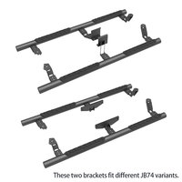 Accessoires tout-terrain 4x4, marchepied latéral en acier noir, barre de protection, marchepied pour Jimny JB74