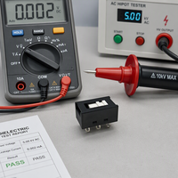Interrupteur à glissière SUDA SS-22N02 8A 250VAC DPDT haute température T105 pour machines d'automatisation CQC TUV 10000 cycles IP40 Cuivre OEM