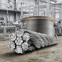 Câble métallique en acier 6x36WS+IWRC War rington Seale avec âme à brins indépendants pour levage