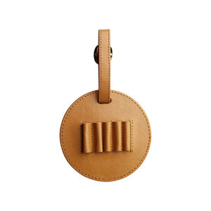 Porte-tee de golf en cuir PU avec 5 tees, étui rond portable, options noir et marron - Product Image 5