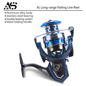 Carrete giratorio <span class=keywords><strong>de</strong></span> Metal <span class=keywords><strong>de</strong></span> alta resistencia 5 + 1 rodamientos SS engranajes <span class=keywords><strong>de</strong></span> latón 8-10kg serie AL <span class=keywords><strong>de</strong></span> fundición larga <span class=keywords><strong>de</strong></span> arrastre para pesca <span class=keywords><strong>en</strong></span> barco oceánico - Product Image 2