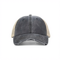 Topi Trucker Vintage Distressed Retro Berbahan Jaring Tanpa Struktur Profil Rendah Snapback Penutup Kepala Outdoor Logo Kustom untuk Unisex 2026