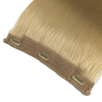 Double tirage de meilleure qualité russe brut du sud-est faisceaux sains pleine extrémité cheveux humains vendeur en gros Halo trame extensions de cheveux