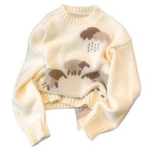 Pull pour femme, coupe ample, manches longues, tricot jacquard, anti-boulochage, automne-hiver, chaud et doux - Product Image 2